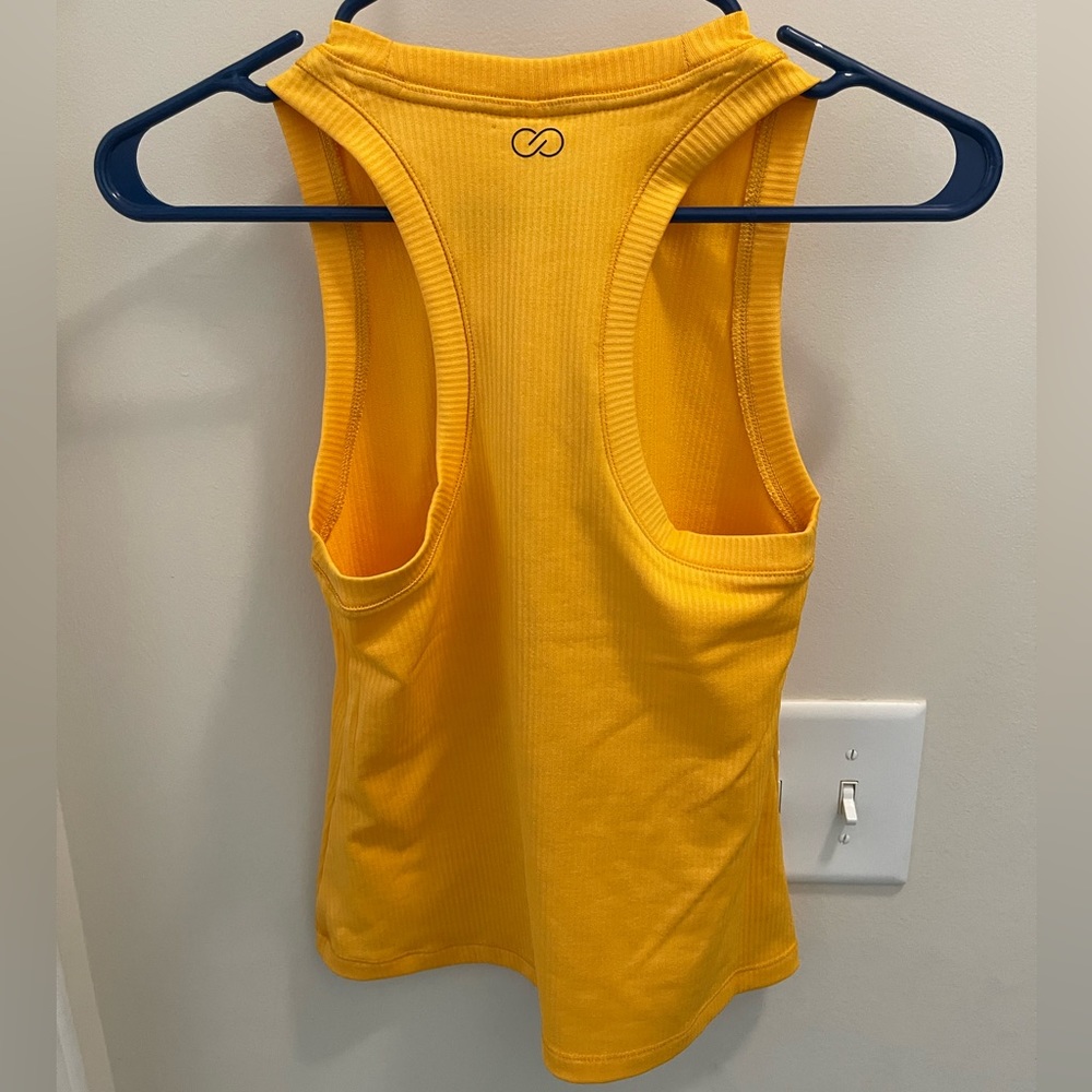 Calia Ribbed Tank Top - Yellow - Picture 3 of 4
